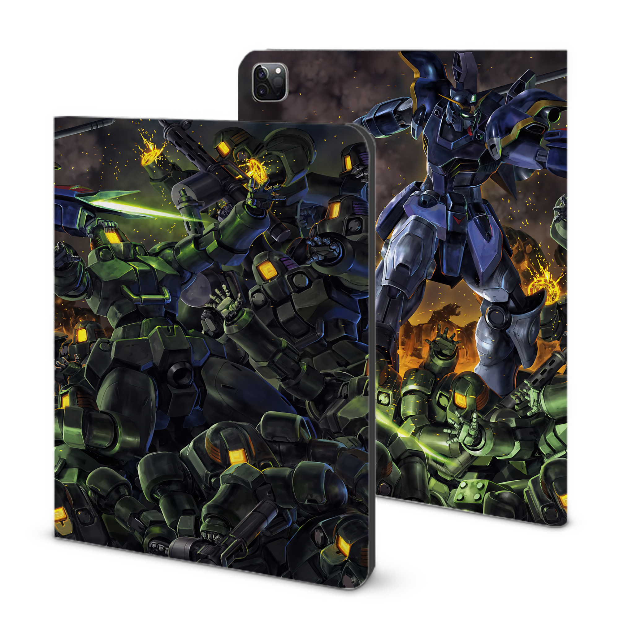 （画像用） 機動戦士ガンダム Mobile Suit Gundam IPad ケース ブック型 PUレザー TPU 耐衝撃 軽量 薄型 ペン収納なし 全面保護 IPad 各モデル対応